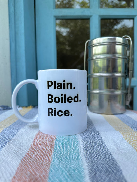 "Plain. Boiled. Rice." TiffinTok Coffee Mug